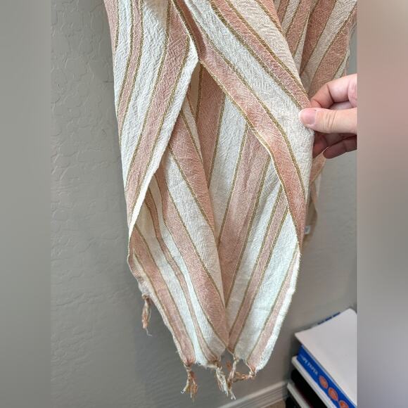 RAYS FOR DAYS | Boho Striped Kimono Cardigan Cotton Tassel Hem NWT | One Size - Picture 3 of 8